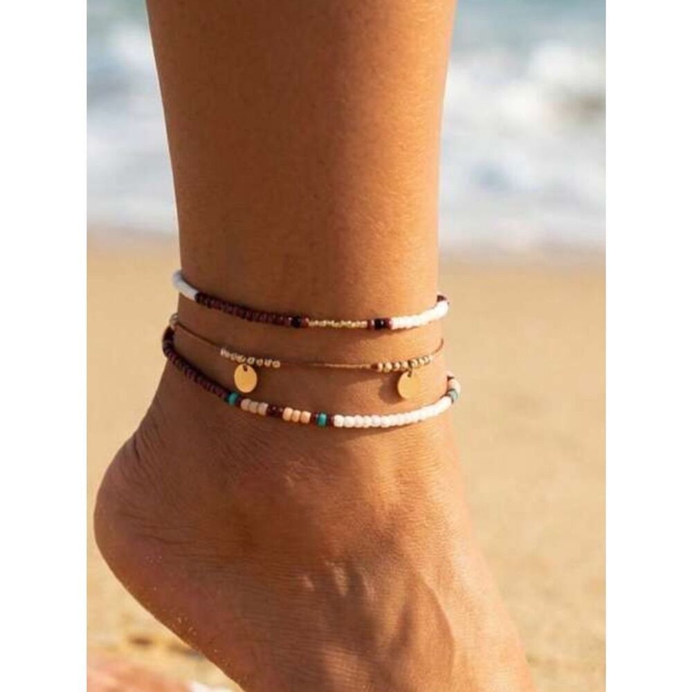 Boho beaded anklet N2007